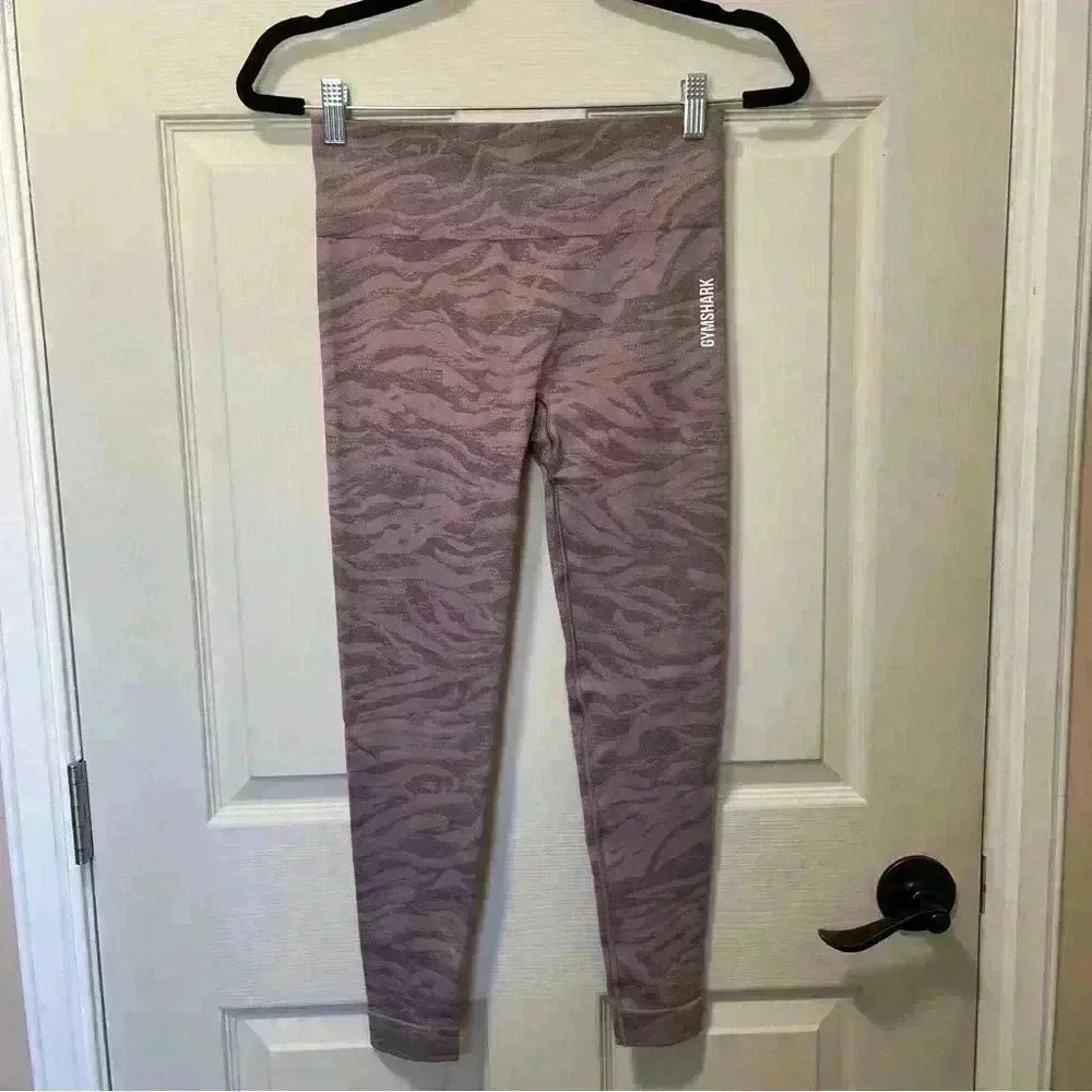 Gymshark Womens Adapt Seamless Zebra Stripe Leggings Sz M